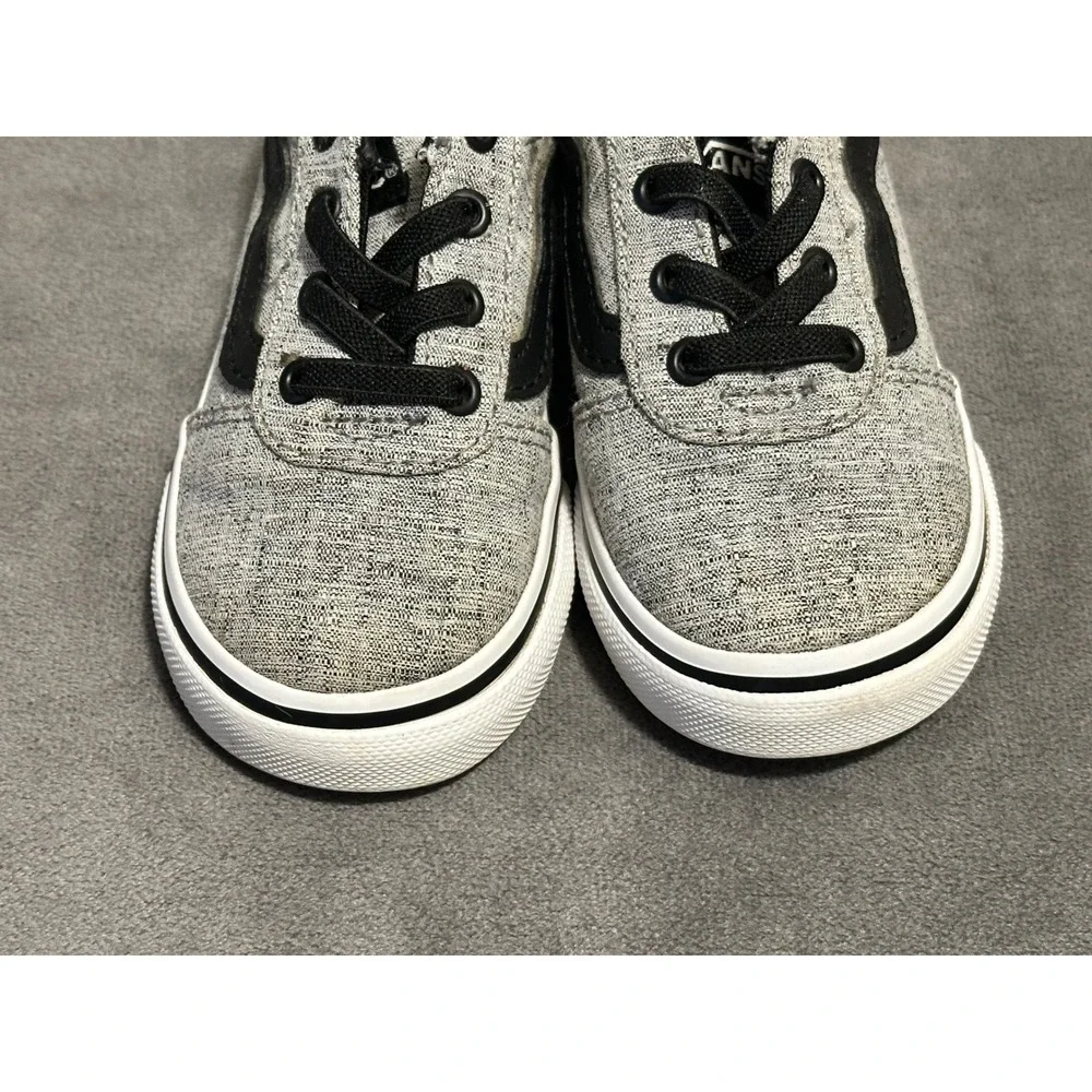 Vans Ward Low Top Toddler Sneakers Grey Heather Black Size 6.0 Toddler